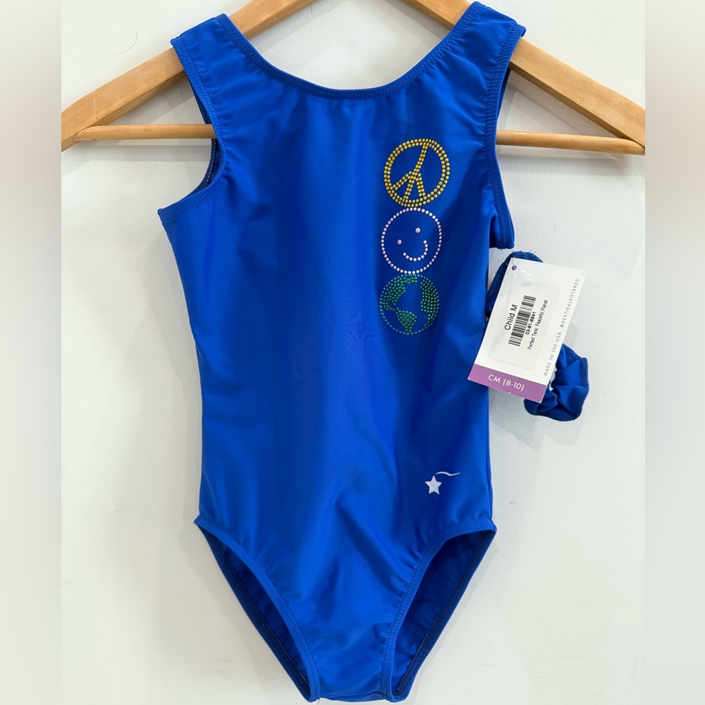 NWT- Blue Leotard with Delicate Design